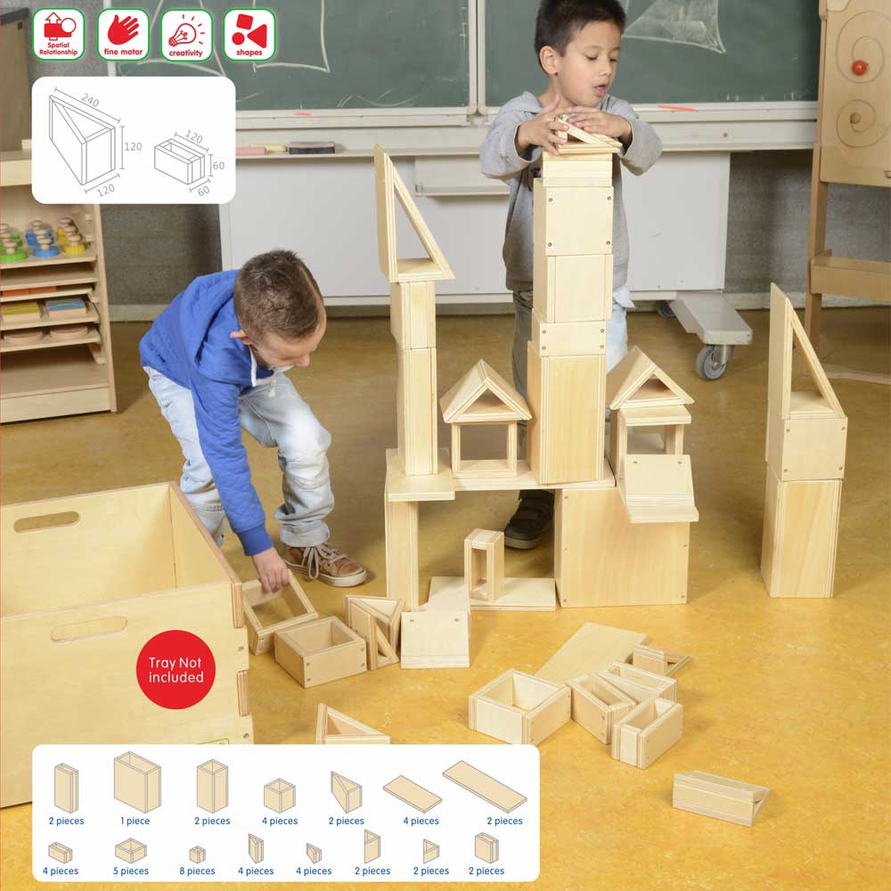 Giant Hollow Blocks 48 Pc Set