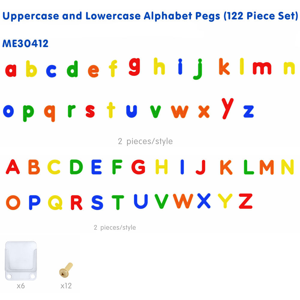STEM Wall Uppercase Lowercase Alphabet Pegs