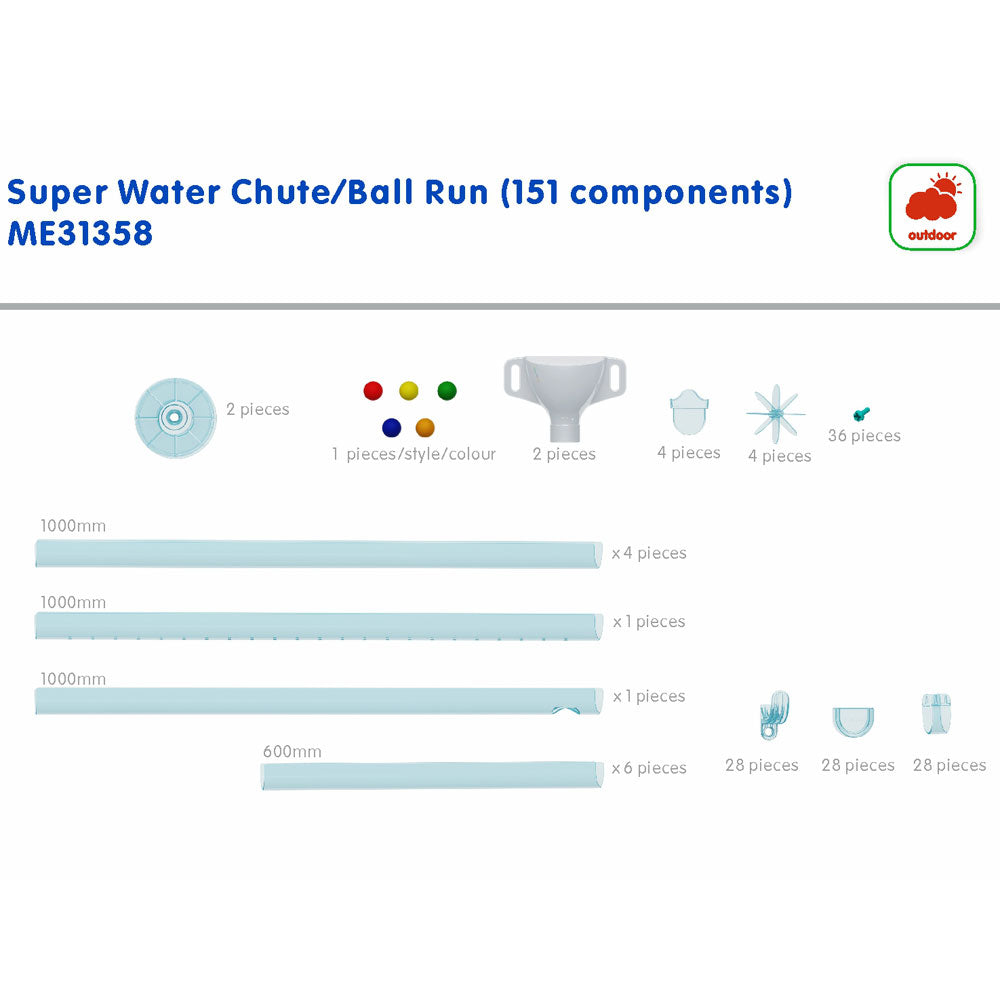 Super Water Chute & Ball Run 151 Pieces
