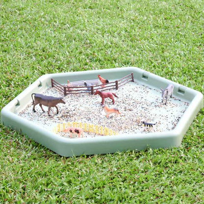 HEXAGONAL TUFF TRAY WITH STAND