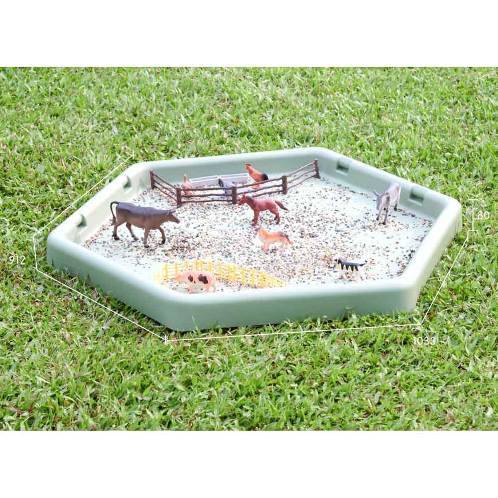 HEXAGONAL TUFF TRAY WITH STAND