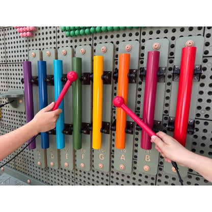 STEM Wall Outdoor Rainbow Chimes