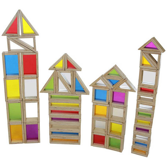 Rainbow & Mirror Blocks 51 Assorted Pieces